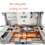 LV-07 SMT surface mount component rework station with intelligent touchscreen and three temperature zones