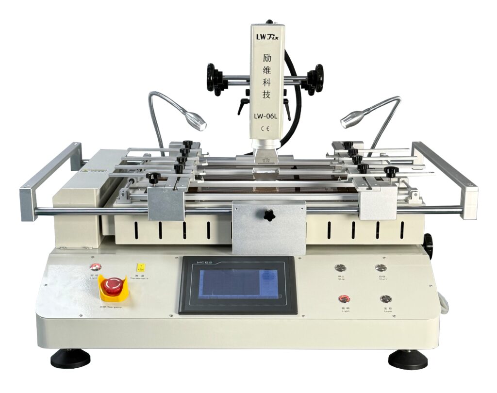 LW-6L Desktop-type large three-zone rework station with laser positioning for rapid repair